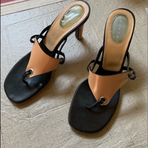Casadei Shoes - Casadei Black and Tan Heels